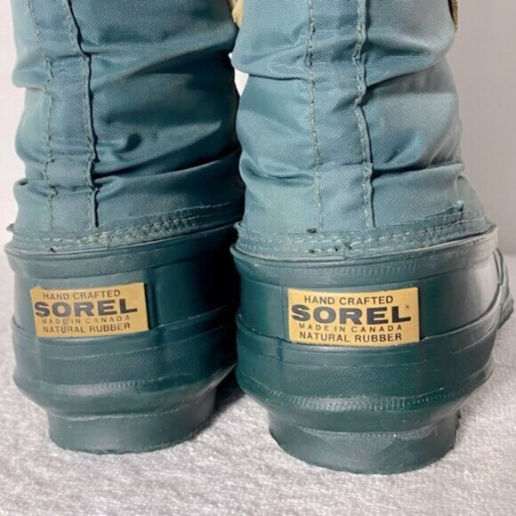 Vintage Sorel Snowlion Green Mid Calf Insulated Winter Boots Snow Boots 8 - Picture 9 of 15